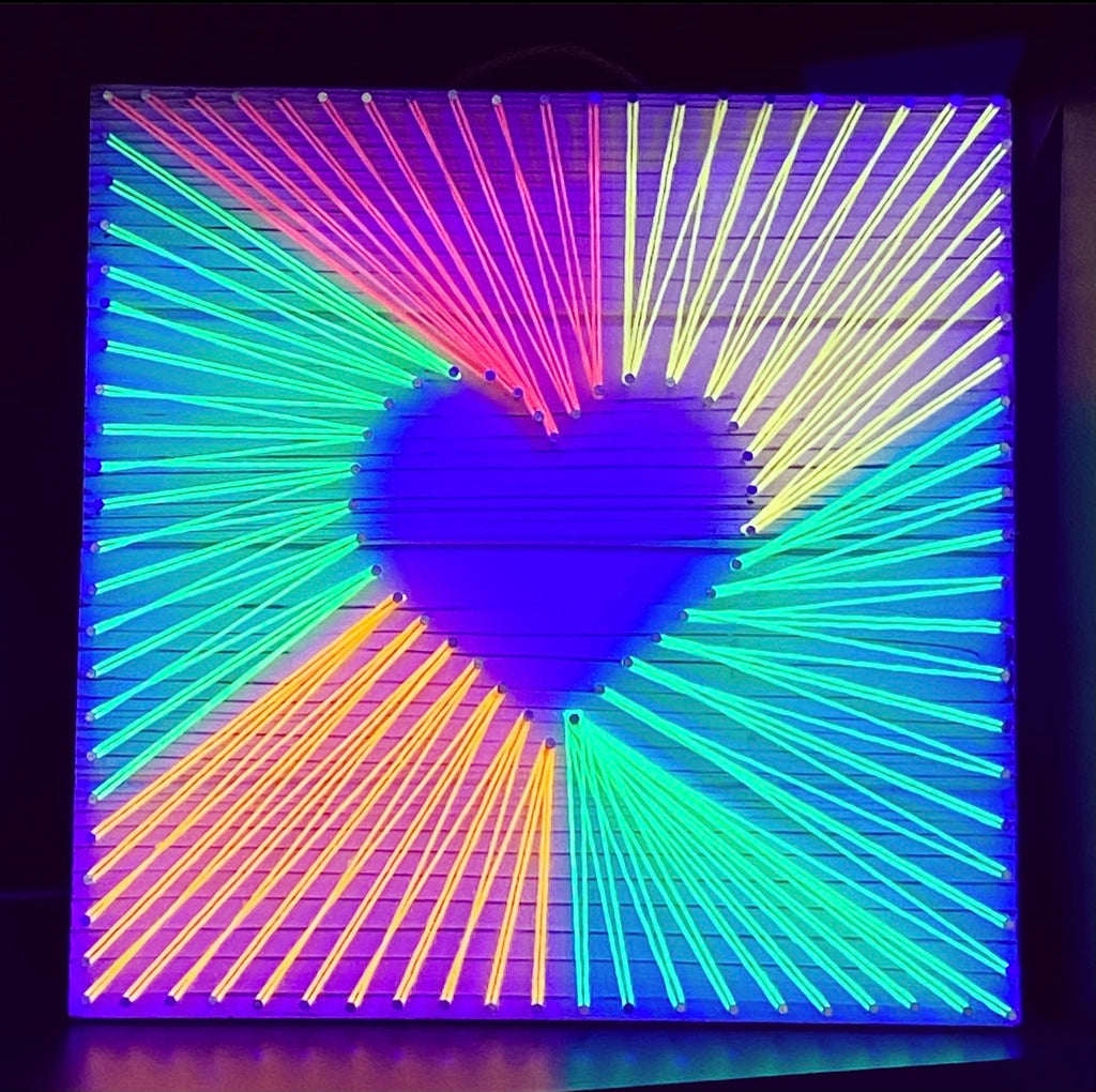 My Heart is Yours Blacklight String Wall Plaque