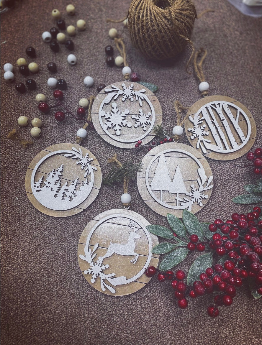 Wooden Forest Ornament