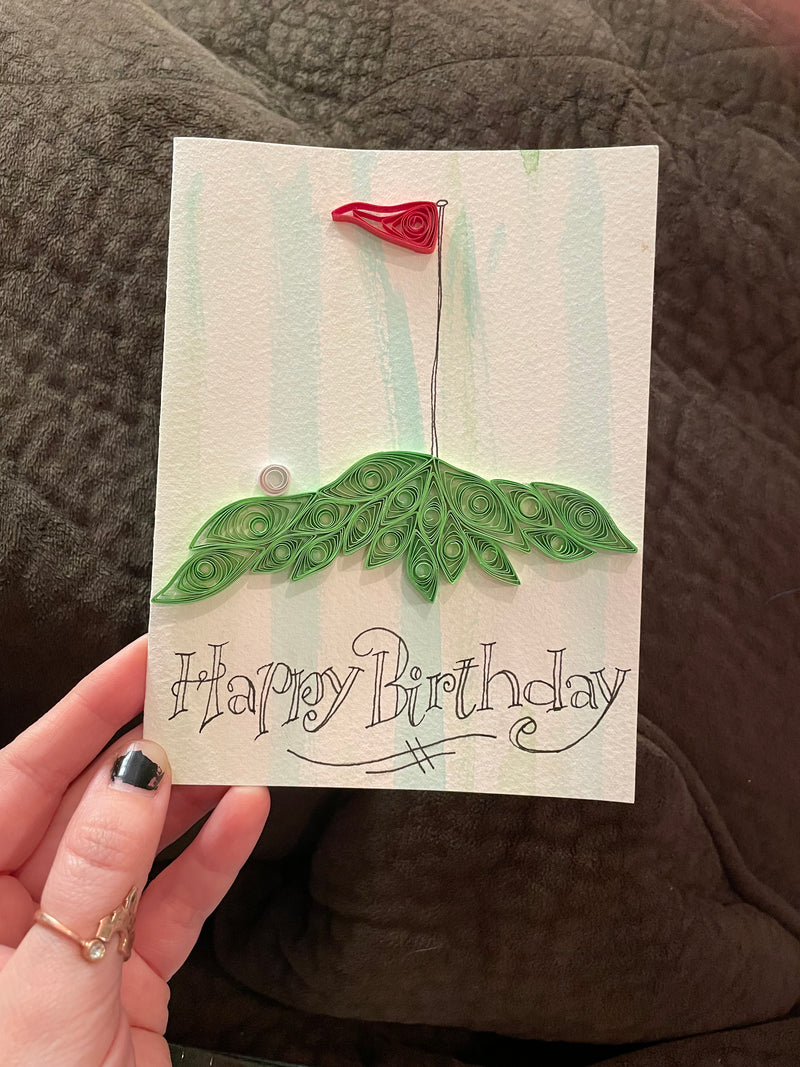 Golf Birthday Quilled Card