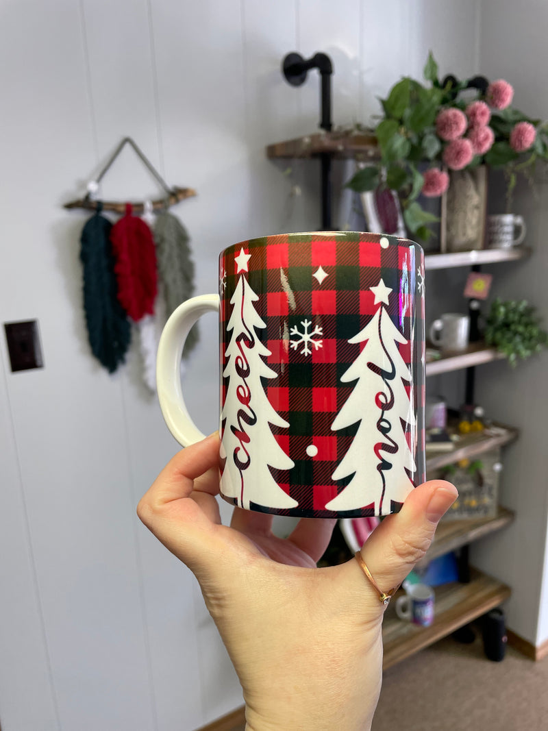 Cheer, Noel, Joy, Holly Mug