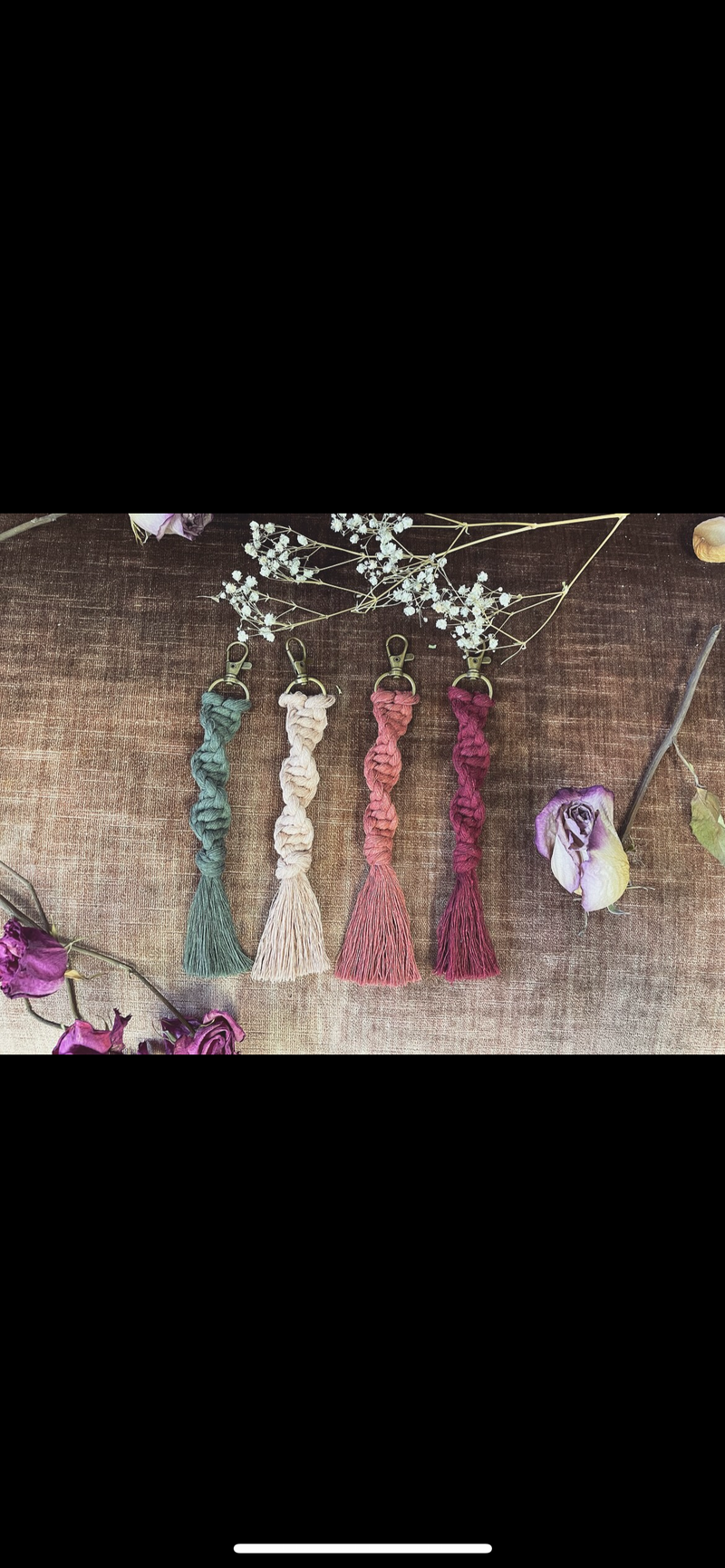 Macramé Twist Keychain