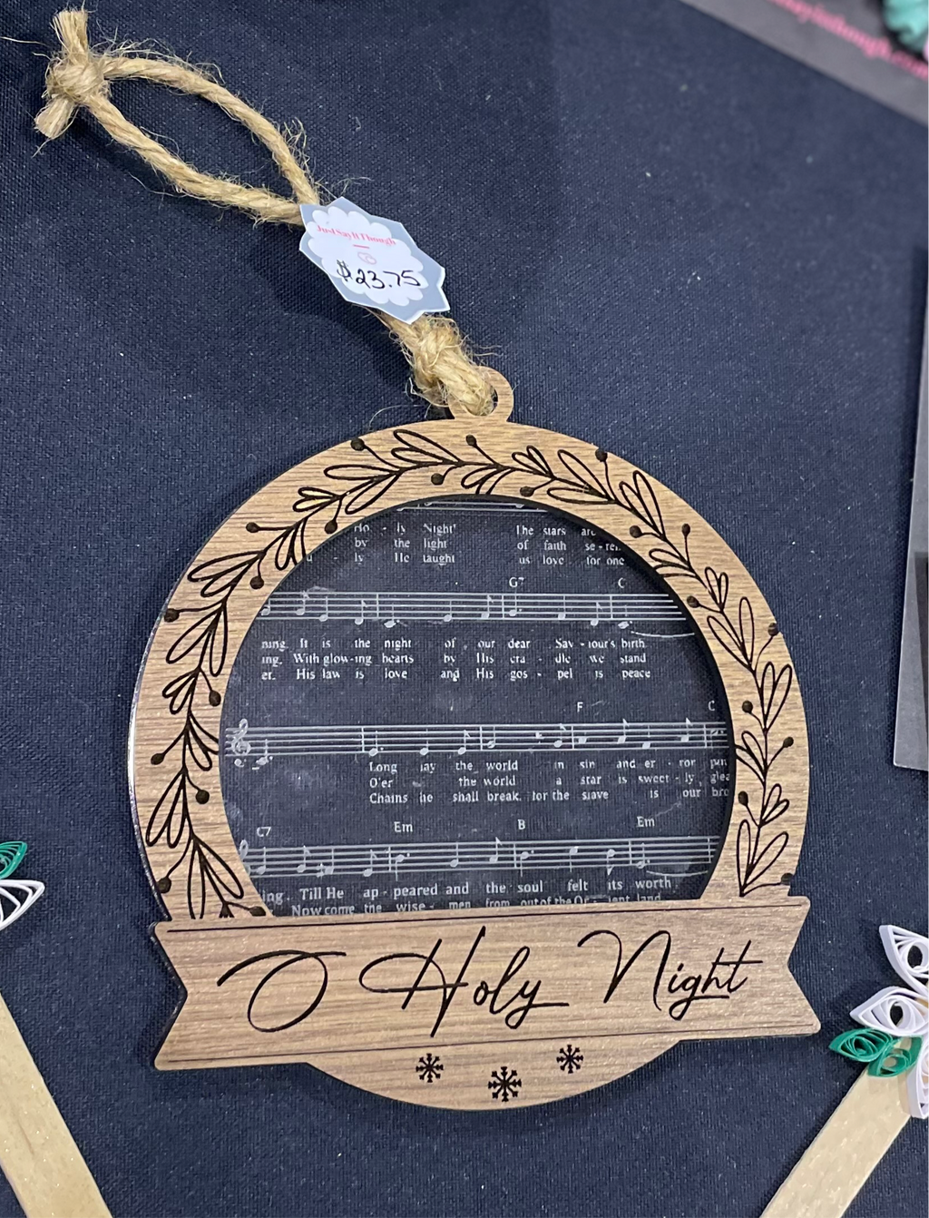 O Holy Night Wooden Ornament