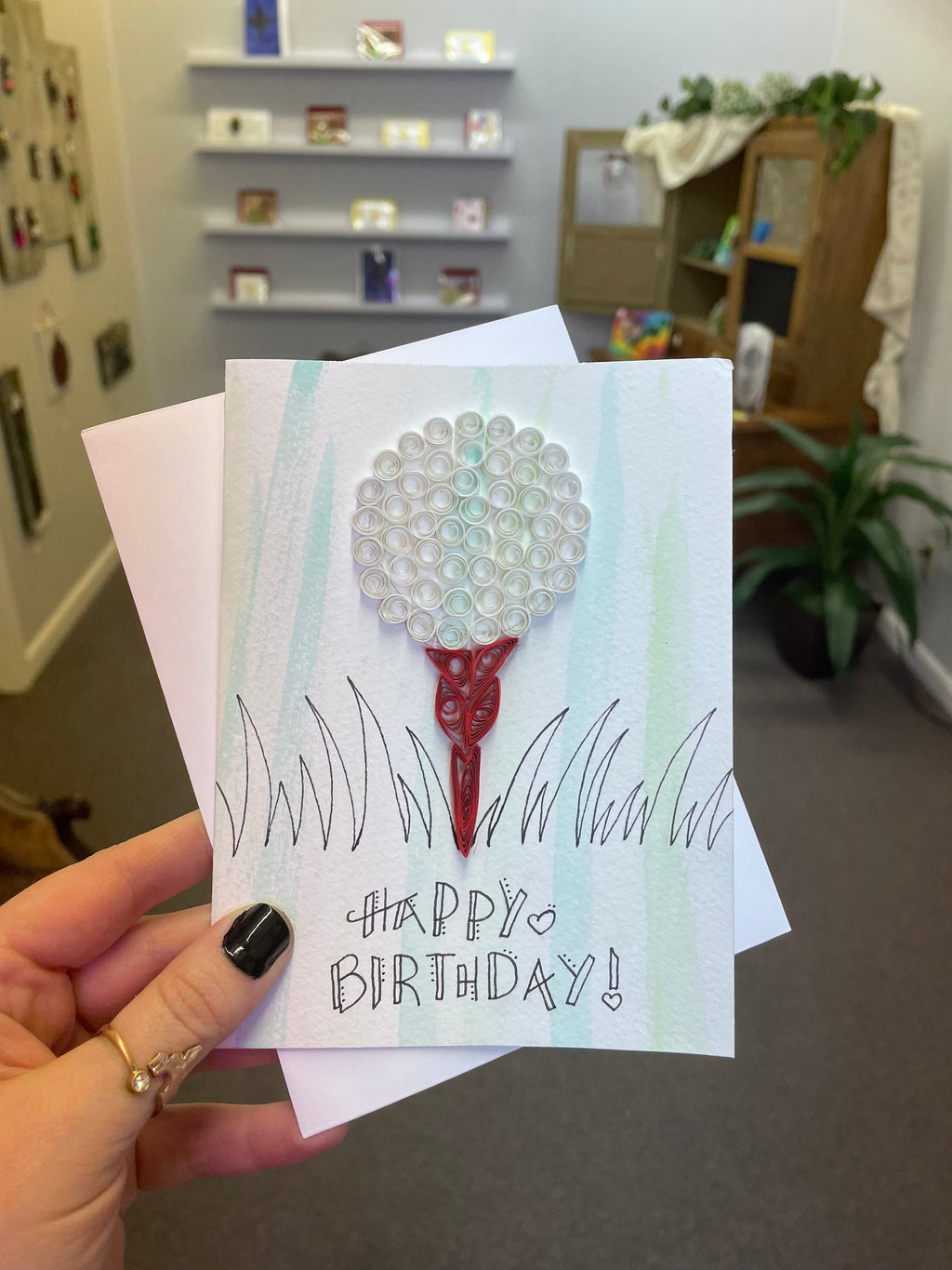 Golf Ball Birthday Quilled Card