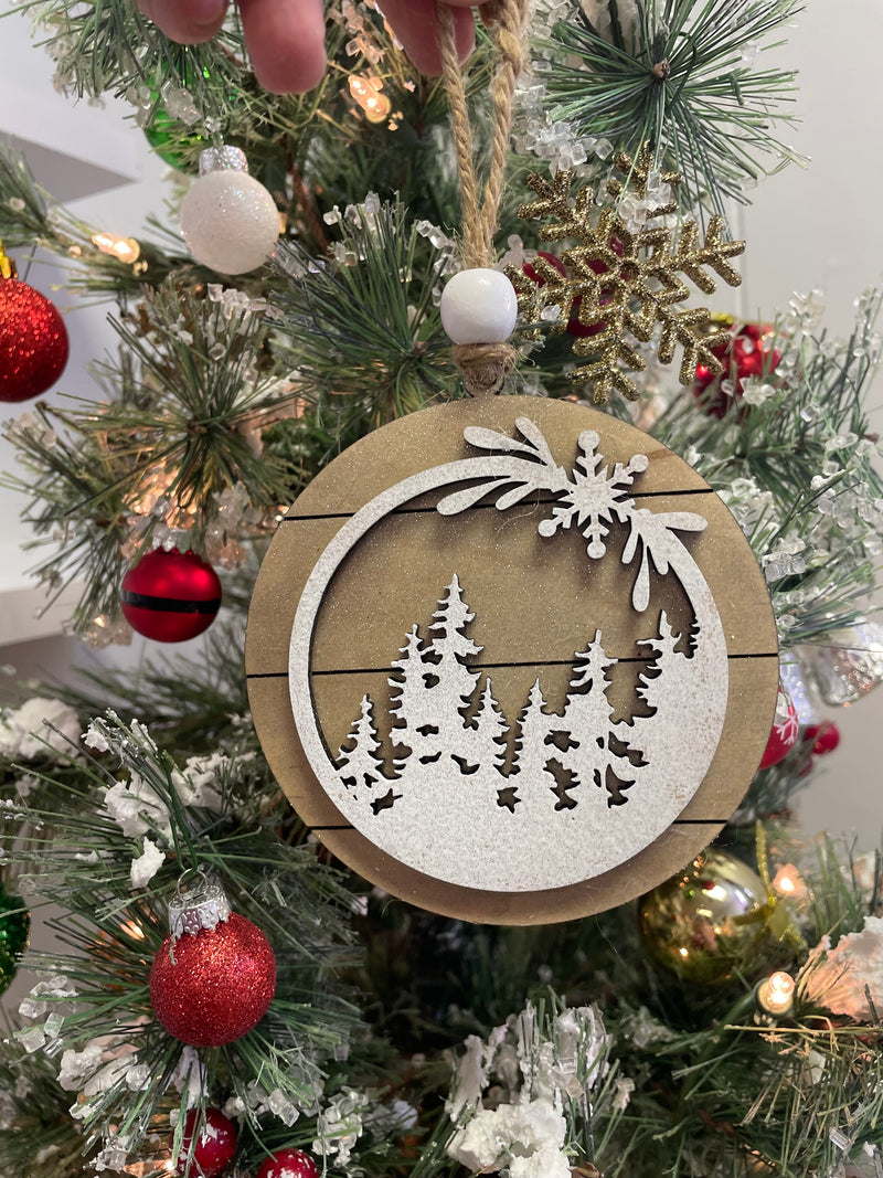 Wooden Forest Ornament