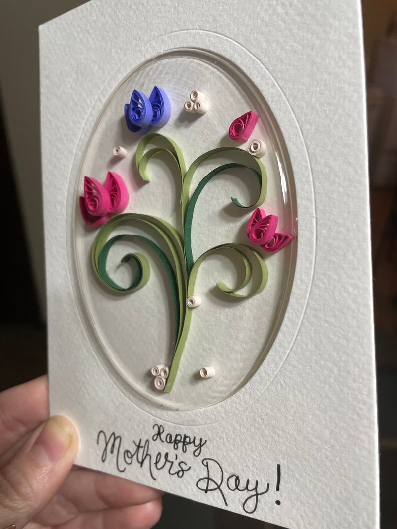 Mother’s Day Bubble Cover Quilled Card