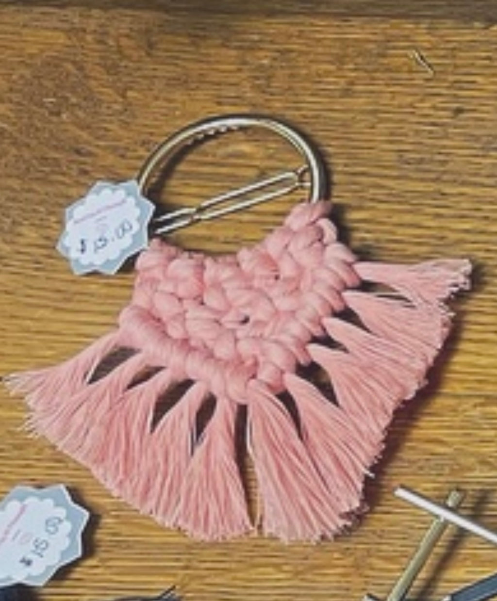 Circle Macramé Hair Clip