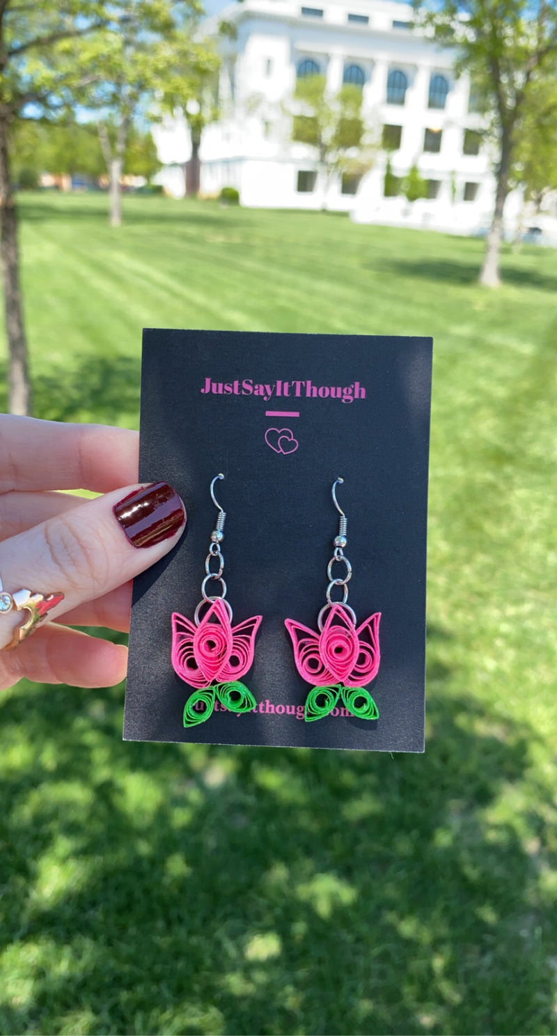 Tulip Quilled Earrings