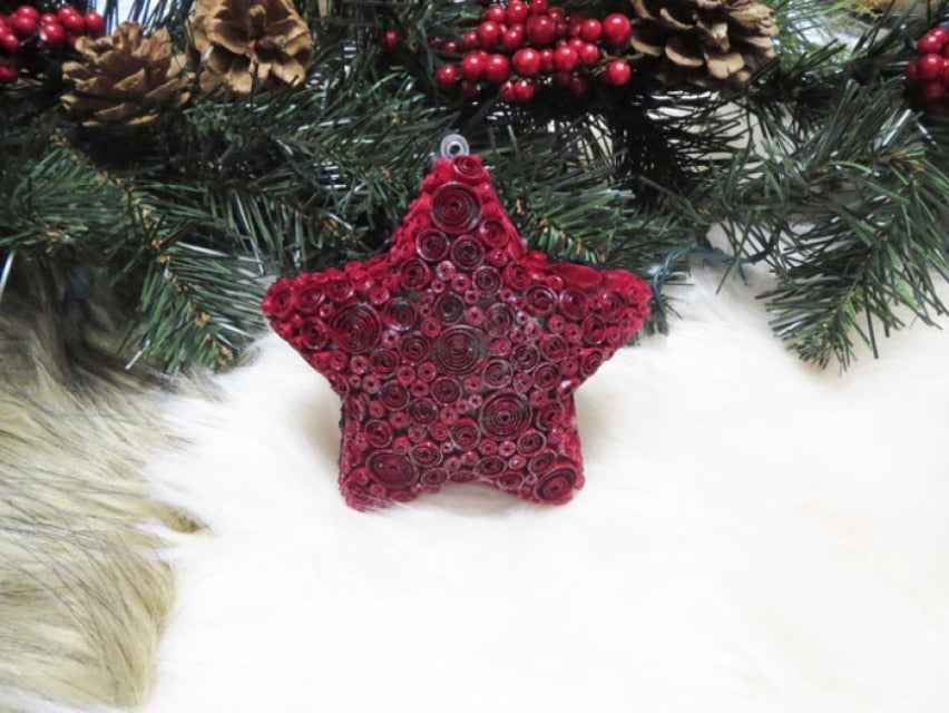 Sweet Star Quilled Ornament