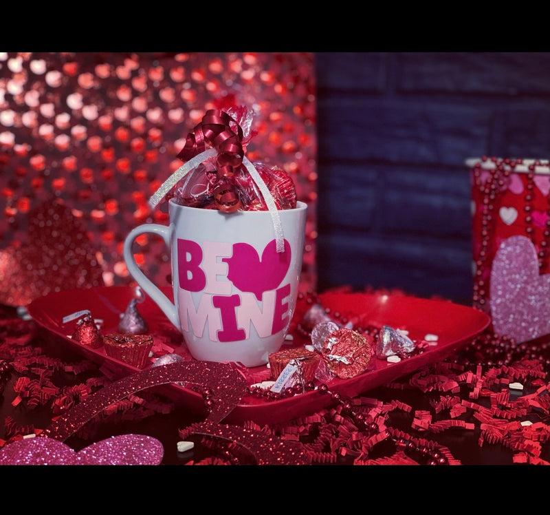 Be Mine Bubble Letter Mug with Candy