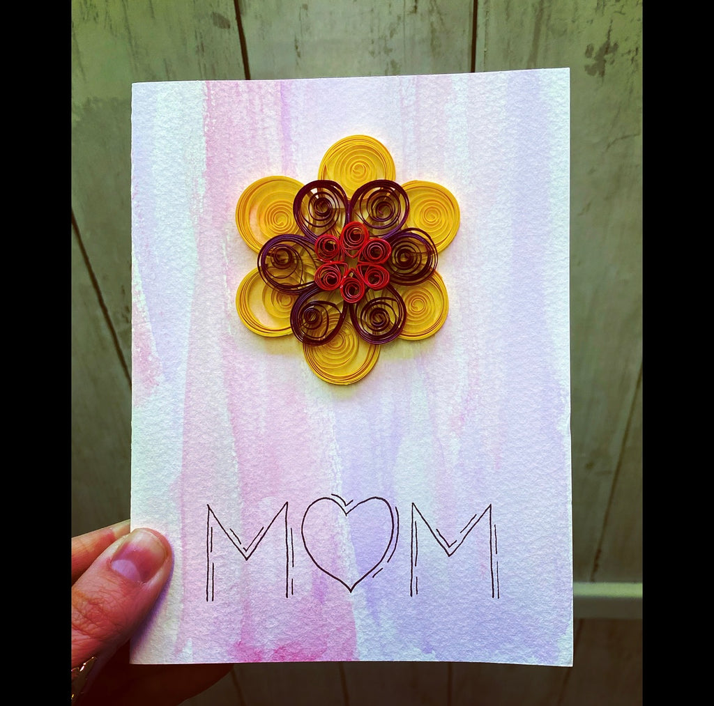 I Love Mom Quilled Card