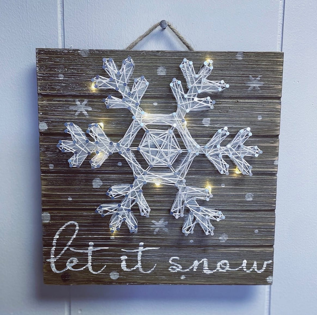 Let it Snow Lighted Wall Plaque