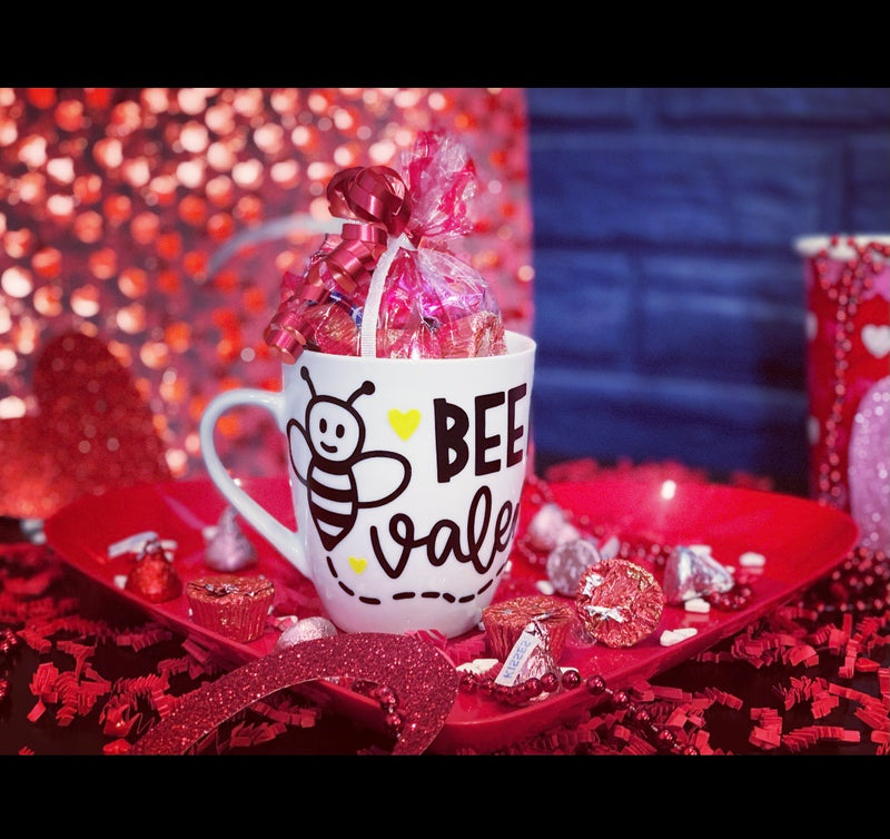 Bee My Valentine Mug with candy