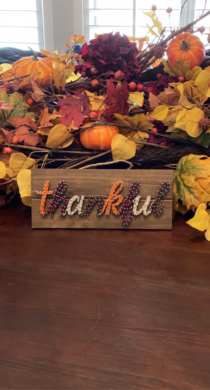 Small Thankful Wall Plaque