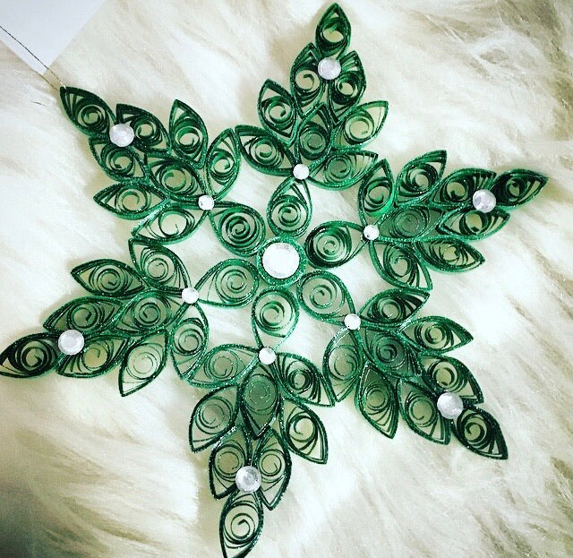 Christmas Green Quilled Ornament