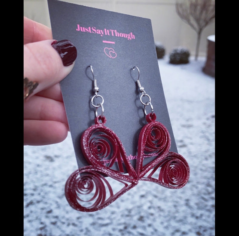 You Have the Biggest Heart Quilled Earrings